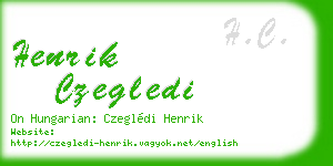 henrik czegledi business card