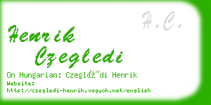 henrik czegledi business card